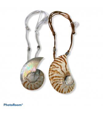 Shell snail pendant charm - Gem