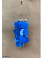 SADDLE CAPIZ CHIME BLUE